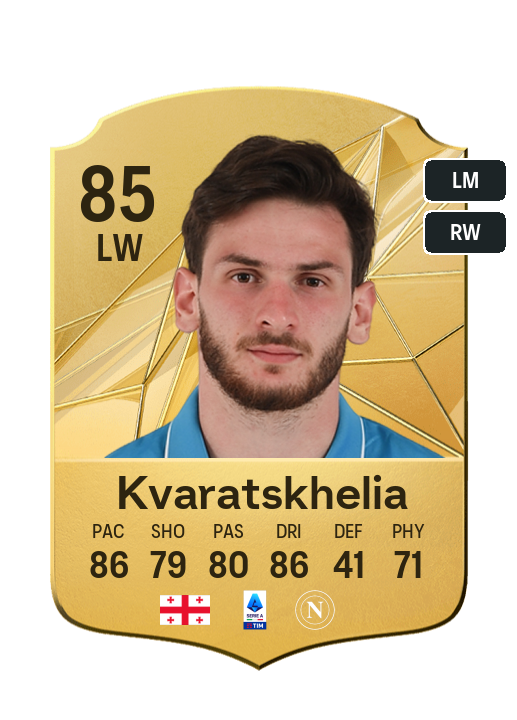 Khvicha Kvaratskhelia 狭く Futera Unique /10