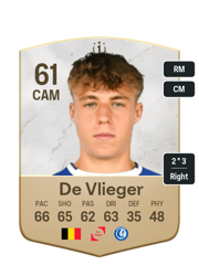 Tibe De Vlieger FC 26 Icon Swaps card