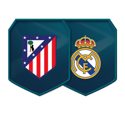 Atletico de Madrid v Real Madrid logo