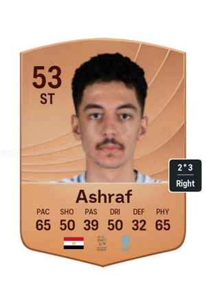 Kareem Ashraf EA FC26 Bronze Common - rated 53