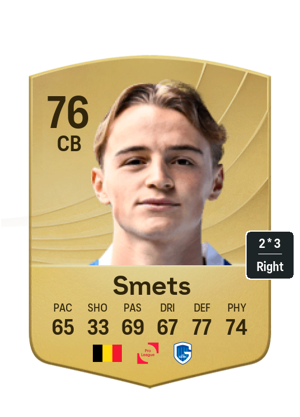 Matte Smets EA FC26 Gold Common - rated 76