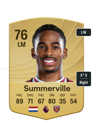 Crysencio Summerville EA FC26 Gold Common Rated 76 crysencio-summerville-ea-fc26-gold-common-rated-76