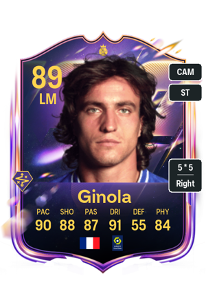 Carte Collector David Ginola - PSG Newcastle France - Édition Rookie - Vintage
