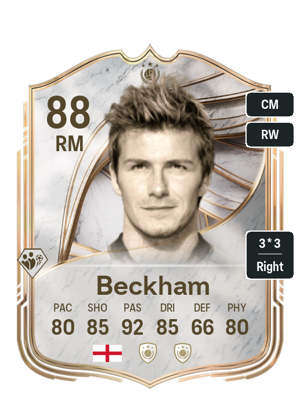 David Beckham EA FC26 Icon - rated 88
