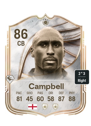 Sol Campbell EA FC26 Icon - rated 86
