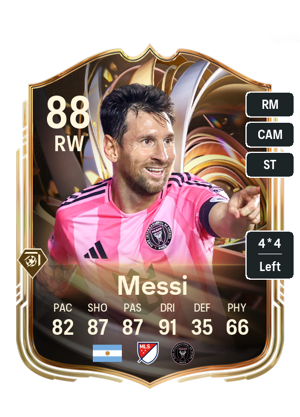 Lionel Messi EA FC26 Ratings Reload - rated 88