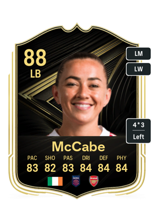 Katie McCabe EA fc26 TOTW - rated 88