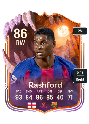 Marcus Rashford EA FC26 Ultimate Scream - rated 86
