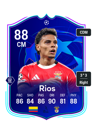 Richard Rios EA fc26 UCL Primetime - rated 87