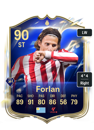 Diego Forlan EA FC26 TOTY HM Hero - rated 90