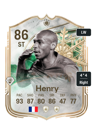 Thierry Henry EA FC26 Winter Wildcard Icon - rated 86