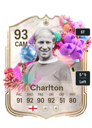 Bobby Charlton 93 FUT Birthday Icon FC 26 Price, In-Game Stats ...