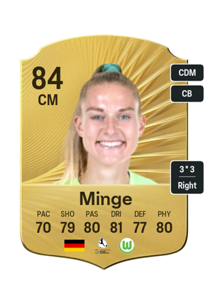 Janina Minge EA fc26 Gold Rare - rated 84