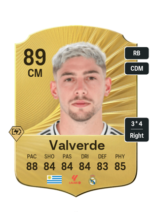 Federico Valverde EA FC26 Gold Rare - rated 89