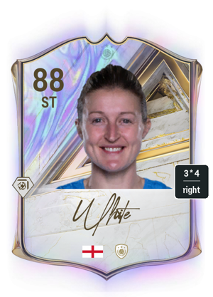 Ellen White 88 Icon FC 27 Price, In-Game Stats & PlayStyles | FUTWIZ