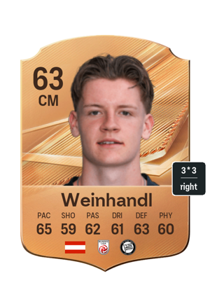 Luca Weinhandl 63 CM Bronze FC 27 Price, In-Game Stats, Chemistry ...